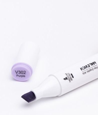 Изображение товара Маркер перманентный Малевичъ GrafArt Brush 190102 (сиреневый)