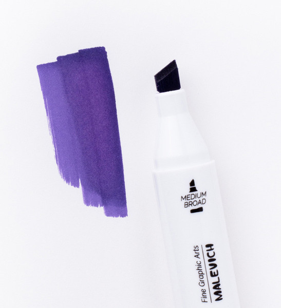 Изображение товара Маркер перманентный Малевичъ GrafArt Brush 190071 (пыльная сирень)
