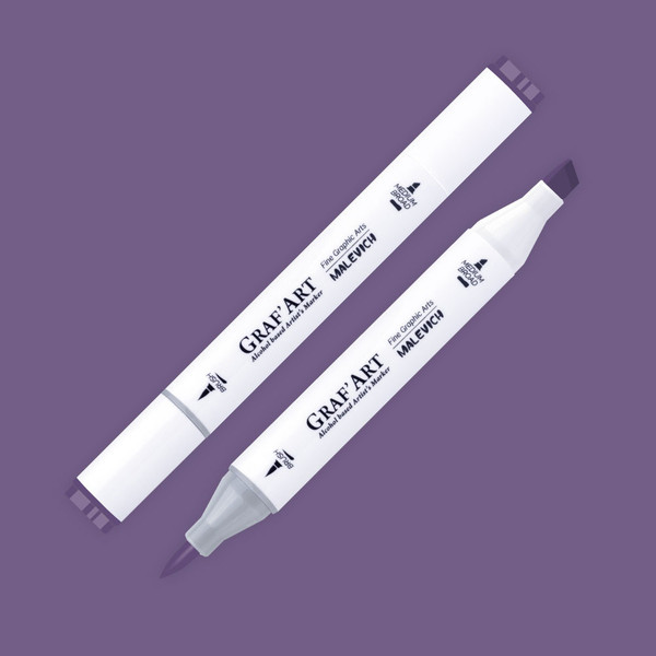 Изображение товара Маркер перманентный Малевичъ GrafArt Brush 190071 (пыльная сирень)