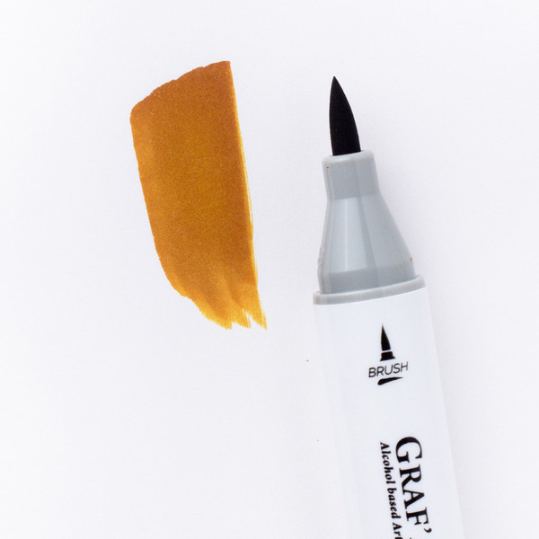 Изображение товара Маркер перманентный Малевичъ GrafArt Brush 190067 (охра желтая)