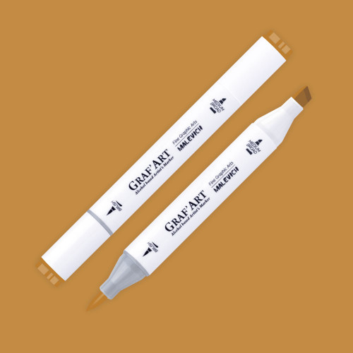 Изображение товара Маркер перманентный Малевичъ GrafArt Brush 190100 (сиена натуральная)