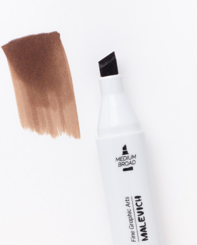 Изображение товара Маркер перманентный Малевичъ GrafArt Brush 190041 (коричневый светлый)