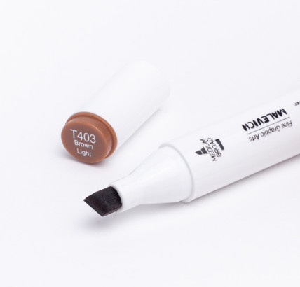 Изображение товара Маркер перманентный Малевичъ GrafArt Brush 190041 (коричневый светлый)