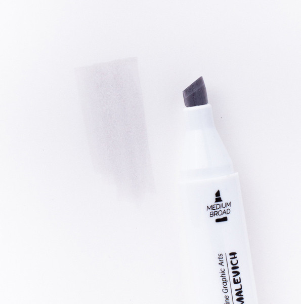 Изображение товара Маркер перманентный Малевичъ GrafArt Brush 190089 (серый теплый 1)