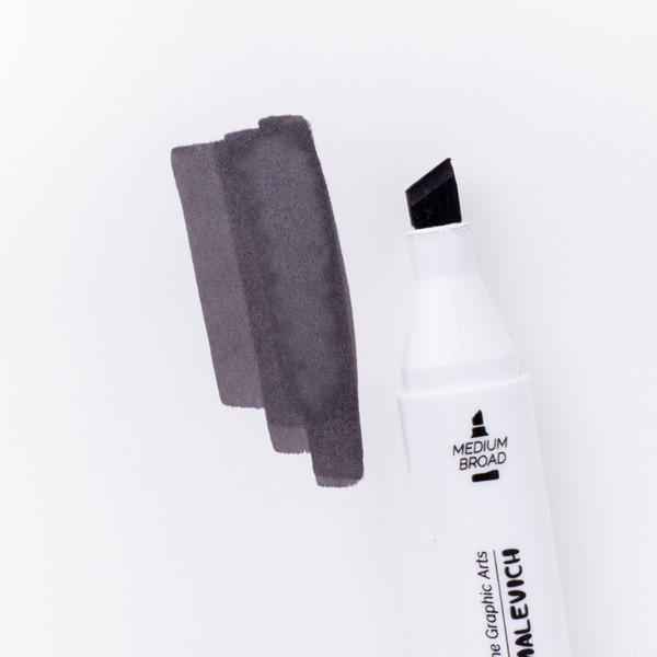 Изображение товара Маркер перманентный Малевичъ GrafArt Brush 190090 (серый теплый 10)