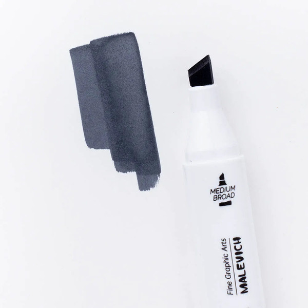 Изображение товара Маркер перманентный Малевичъ GrafArt Brush 190095 (серый холодный 10)