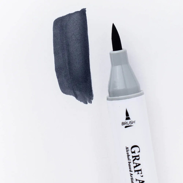 Изображение товара Маркер перманентный Малевичъ GrafArt Brush 190095 (серый холодный 10)