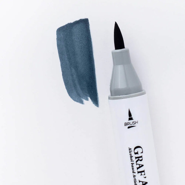 Изображение товара Маркер перманентный Малевичъ GrafArt Brush 190085 (серый голубой 5)