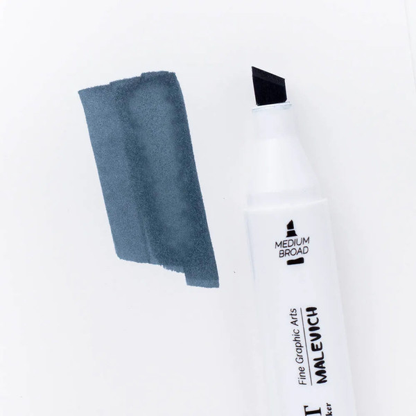 Изображение товара Маркер перманентный Малевичъ GrafArt Brush 190085 (серый голубой 5)