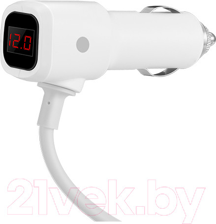 Изображение товара Зарядное устройство автомобильное Hoco Z13 (0.55м, серебристый)