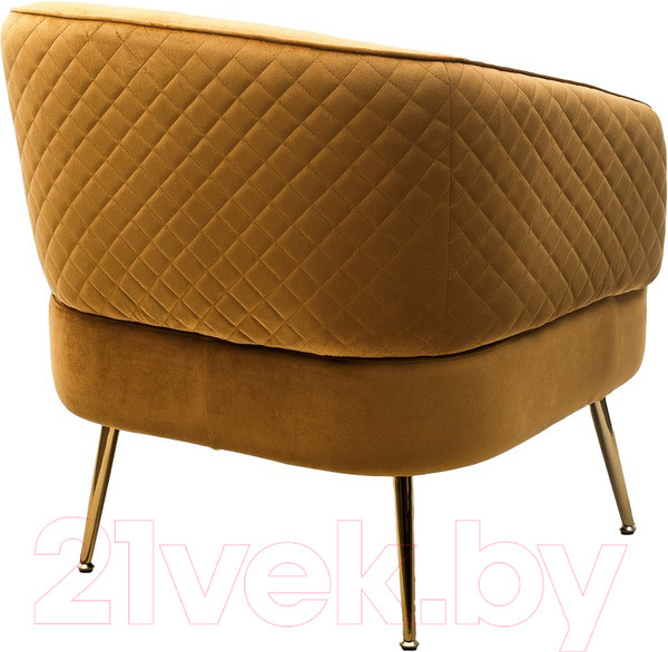 Изображение товара Кресло мягкое M-City Mussels / 629M04944 (Bluvel-68 желтый велюр/золото)
