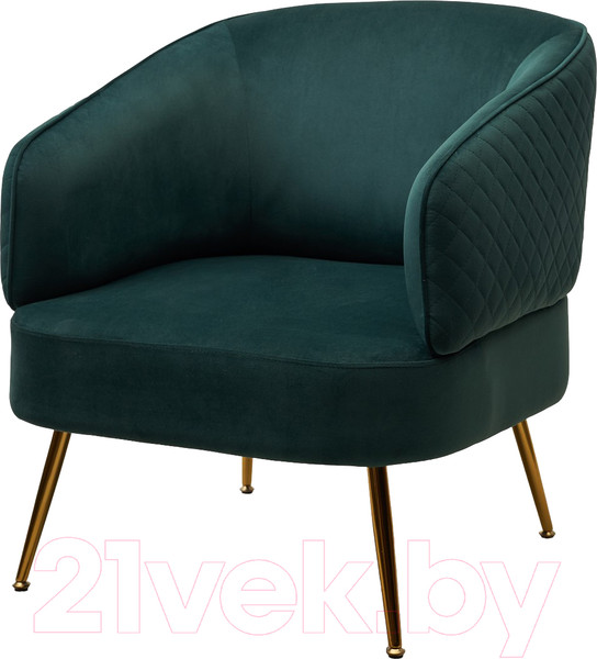Изображение товара Кресло мягкое M-City Mussels / 629M04945 (Bluvel-78 зеленый велюр/золото)