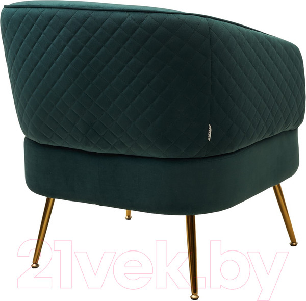 Изображение товара Кресло мягкое M-City Mussels / 629M04945 (Bluvel-78 зеленый велюр/золото)