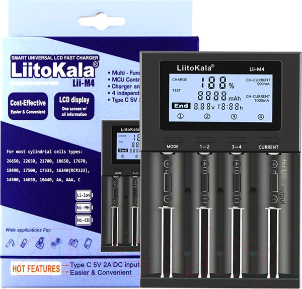 Изображение товара Зарядное устройство для аккумуляторов LiitoKala Lii-M4