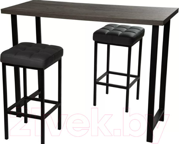 Изображение товара Консольный столик Древпром М94 ДП1-02-04 120x50x88 (сосна пасадена/черный матовый)