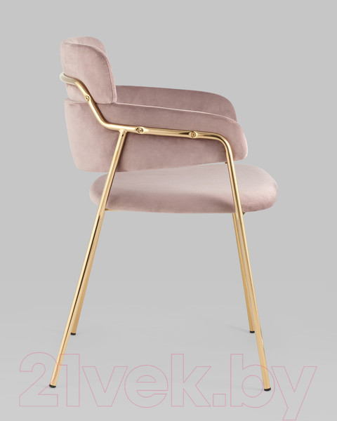 Изображение товара Стул Stool Group Полин / FDC6085 MISTY ROSE FUT-64 (велюр розовый)