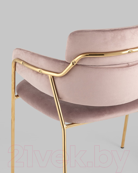 Изображение товара Стул Stool Group Полин / FDC6085 MISTY ROSE FUT-64 (велюр розовый)