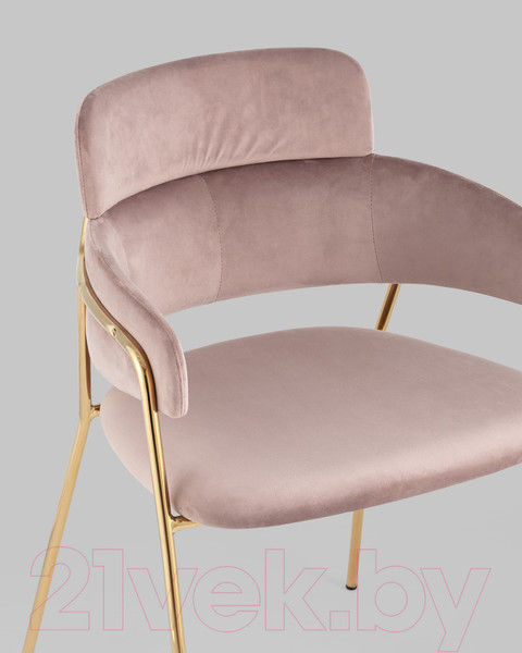 Изображение товара Стул Stool Group Полин / FDC6085 MISTY ROSE FUT-64 (велюр розовый)