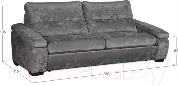 Изображение товара Диван Асмана Форест 190 (Plush Graphite)