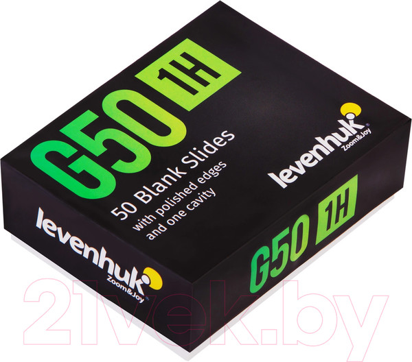 Изображение товара Набор стекол предметных Levenhuk G50 1H / 73808 (50шт)