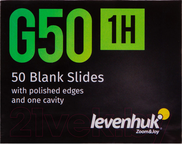 Изображение товара Набор стекол предметных Levenhuk G50 1H / 73808 (50шт)