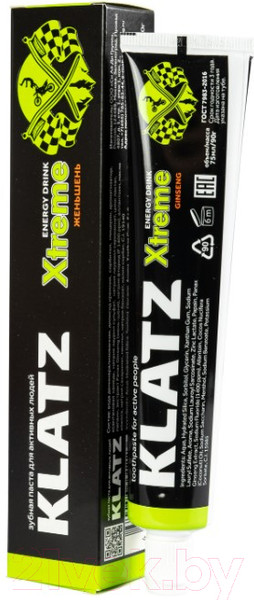 Изображение товара Зубная паста Klatz X-treme Energy Drink Женьшень (75мл)