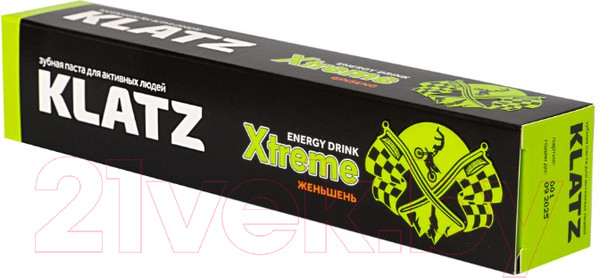 Изображение товара Зубная паста Klatz X-treme Energy Drink Женьшень (75мл)