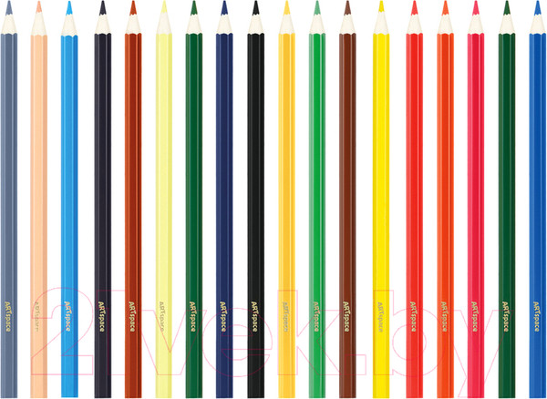 Изображение товара Набор цветных карандашей ArtSpace Монстрики / CP_41031 (18цв)