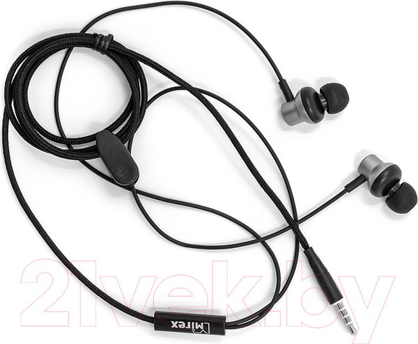 Изображение товара Наушники-гарнитура Mirex SM566 / 13705-SM566MGR (1.2м, темно-серый металлик)