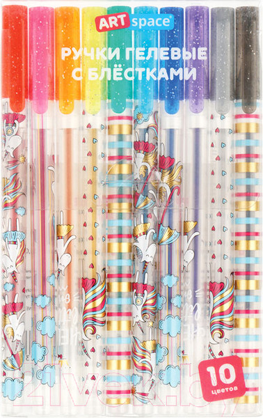 Изображение товара Набор гелевых ручек ArtSpace Shiny Unicorn / GP10_97238 (10цв)