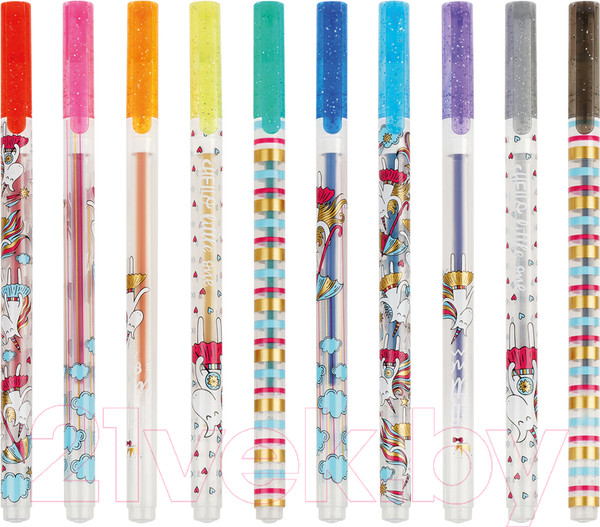 Изображение товара Набор гелевых ручек ArtSpace Shiny Unicorn / GP10_97238 (10цв)