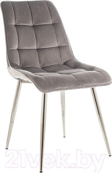 Изображение товара Стул Signal Chic Velvet Bluvel 14 (серый/хром)