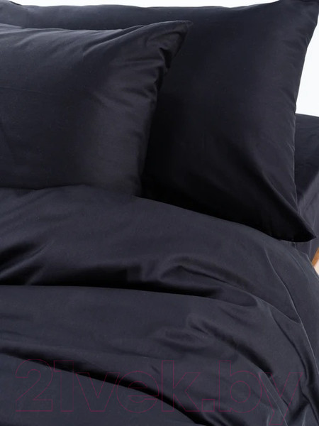 Изображение товара Комплект постельного белья GoodNight Сатин Делюкс Евро / 267078 (черный)