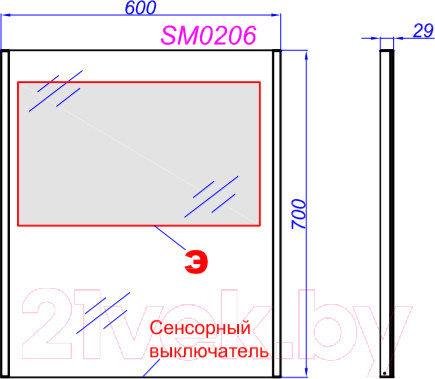 Изображение товара Зеркало Aqwella Манчестер / SM0206