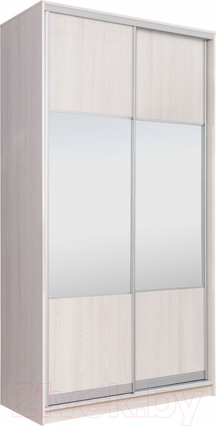 Изображение товара Шкаф-купе Рэйгрупп 138 YYX Elgon РГ-05.01 (ясень снежный/хром)