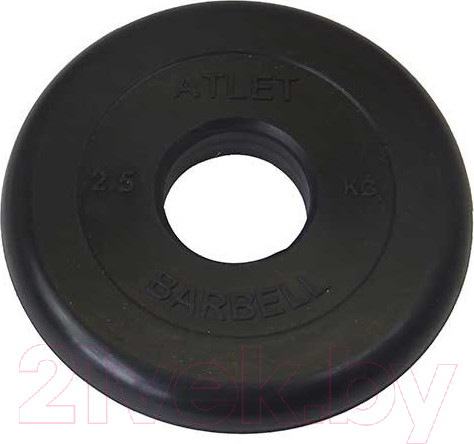 Изображение товара Диск для штанги MB Barbell Atlet d51мм 2.5кг (черный)
