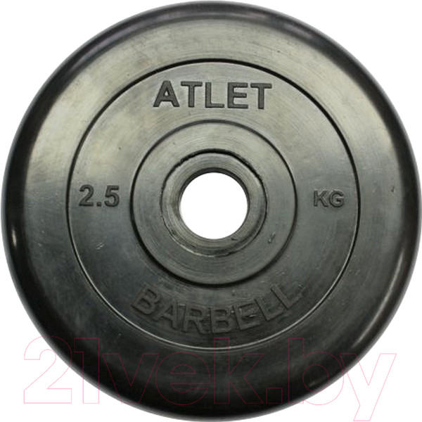 Изображение товара Диск для штанги MB Barbell Atlet d31мм 2.5кг (черный)