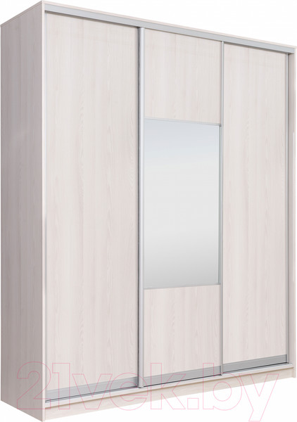 Изображение товара Шкаф-купе Рэйгрупп 203 YYX Elgon РГ-02.05 (ясень снежный/хром)