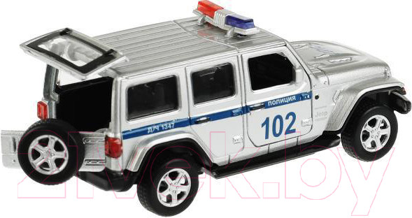 Изображение товара Автомобиль игрушечный Технопарк Jeep Wrangler Sahara Полиция / SAHARA5D-12SLPOL-SR