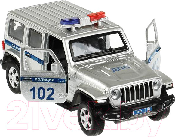 Изображение товара Автомобиль игрушечный Технопарк Jeep Wrangler Sahara Полиция / SAHARA5D-12SLPOL-SR