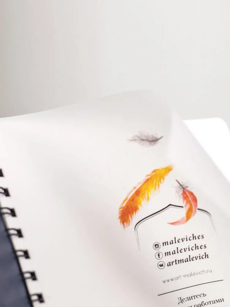 Изображение товара Скетчбук Малевичъ White Swan / 401451 (30л, синий)