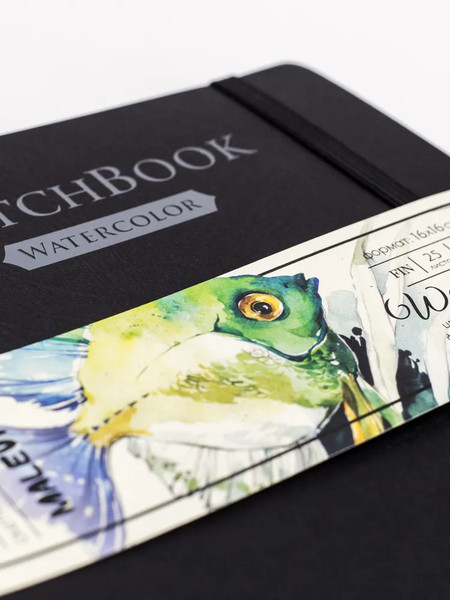 Изображение товара Скетчбук Малевичъ White Swan / 401480 (25л, черный)