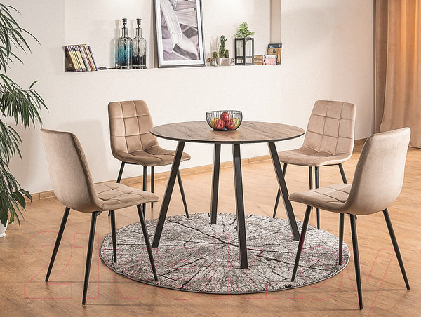 Изображение товара Стул Signal Mila Velvet (Bluvel 28 бежевый/черный)