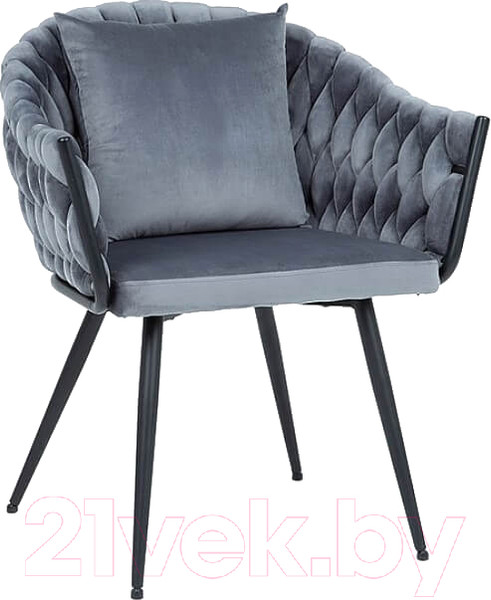 Изображение товара Стул Signal Nuvo Velvet Bluvel 14 (серый/черный матовый)