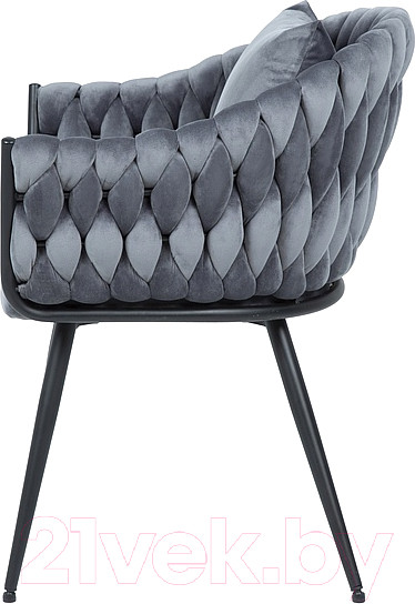 Изображение товара Стул Signal Nuvo Velvet Bluvel 14 (серый/черный матовый)