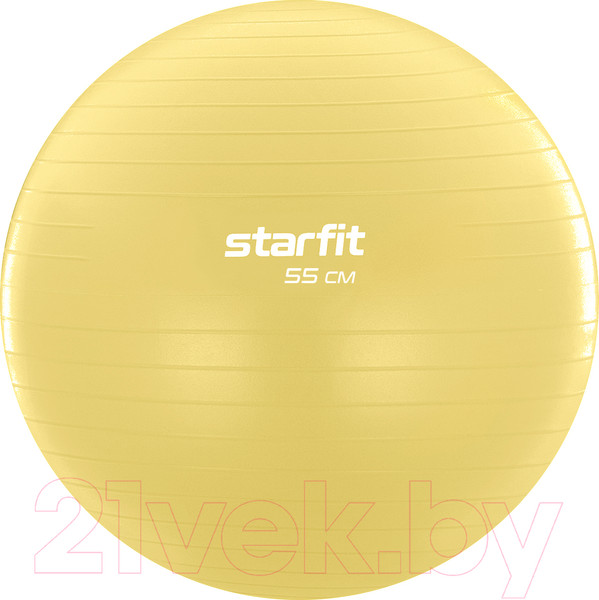 Изображение товара Фитбол гладкий Starfit GB-108 (желтый пастель, 55см)