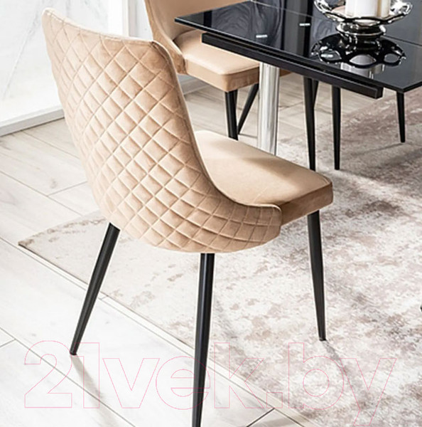 Изображение товара Стул Signal Piano B Velvet (Bluvel, бежевый/черный)