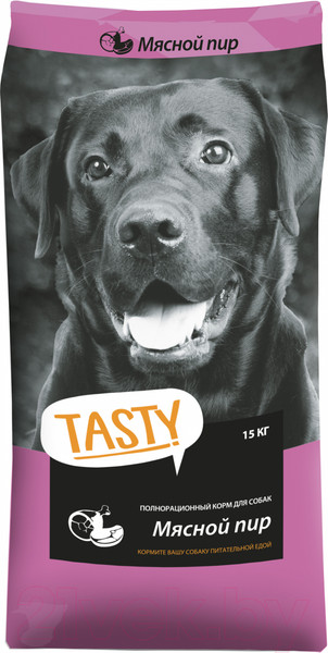Изображение товара Сухой корм для собак Tasty Dog Мясной пир (15кг)