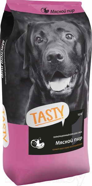 Изображение товара Сухой корм для собак Tasty Dog Мясной пир (15кг)
