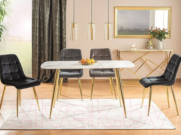 Изображение товара Стул Signal Chic Velvet (серый/золото)